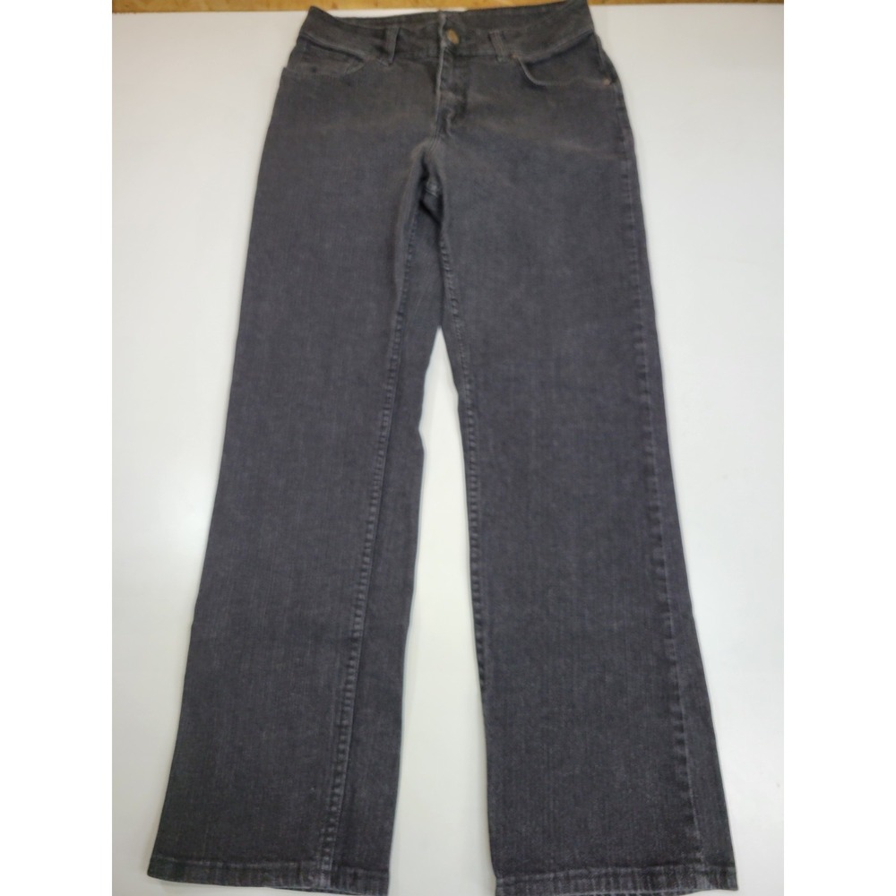 Riders by Lee Womens Jeans 10M Black Charcoal Straight Leg High Rise Stretch 30